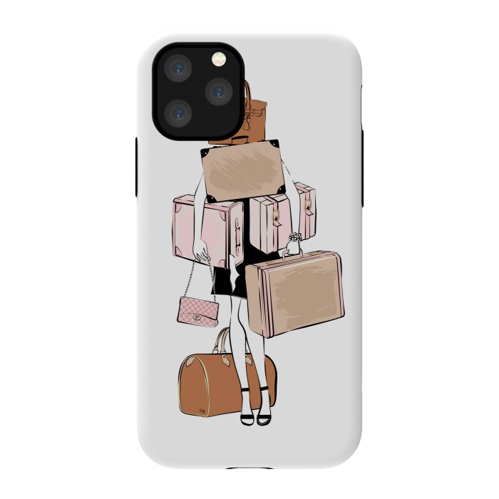 iPhone 11 Pro StrongFit Woman with luggage by Martina