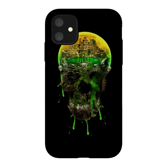 iPhone 11 StrongFit Haunted Skull by Riza Peker