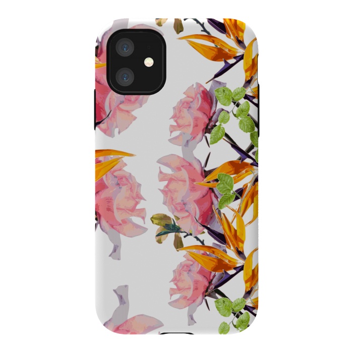 iPhone 11 StrongFit Lush Watercolor Florals by Zala Farah