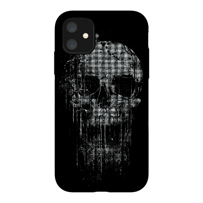 iPhone 11 StrongFit Cool Splatter Skull by Branko Ricov