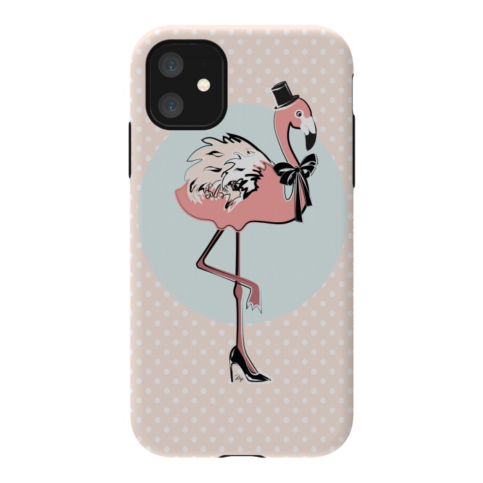 iPhone 11 StrongFit Stylish Flamingo by Martina