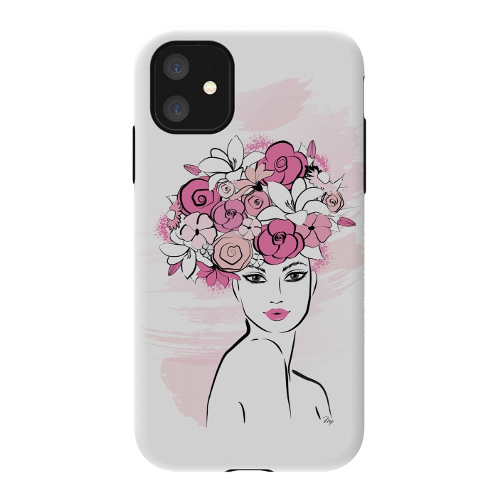 iPhone 11 StrongFit Flower Crown Girl by Martina