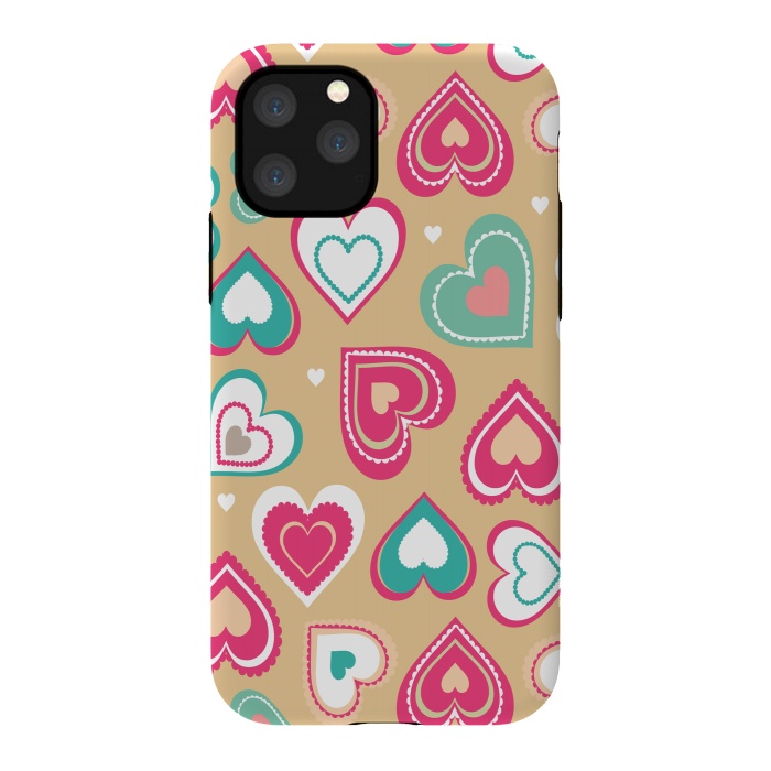 iPhone 11 Pro StrongFit Love Hearts by Martina