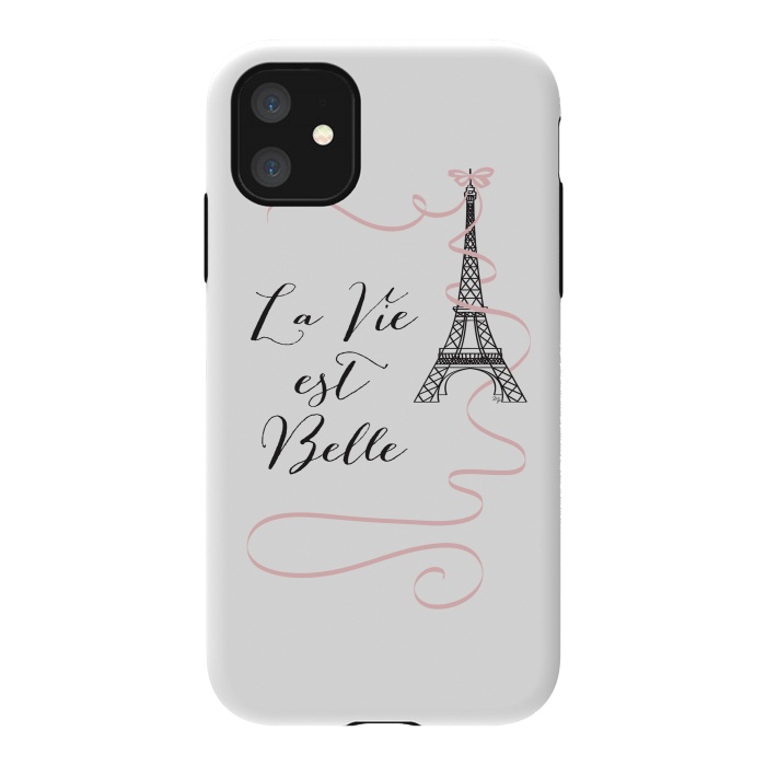 iPhone 11 StrongFit Eiffel Tower Quote by Martina