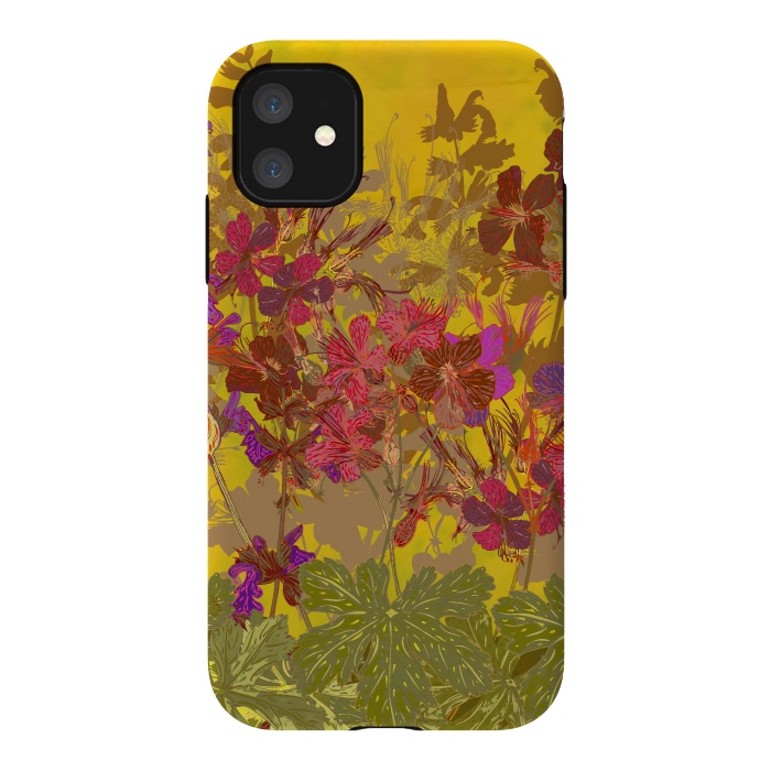 iPhone 11 StrongFit A Day in the Sun - Geraniums by Lotti Brown