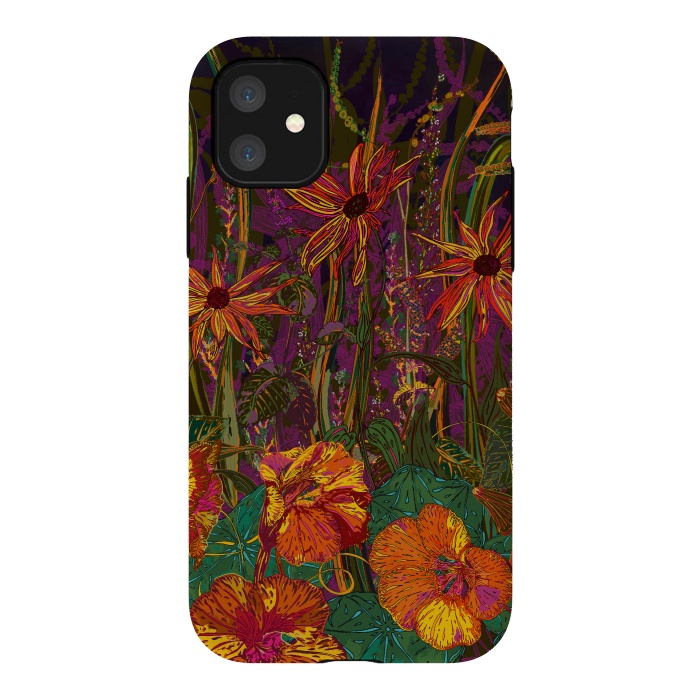 iPhone 11 StrongFit Autumn Flowers by Lotti Brown