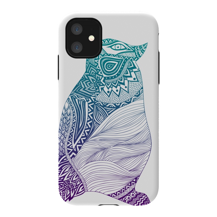 iPhone 11 StrongFit Penguin by Pom Graphic Design