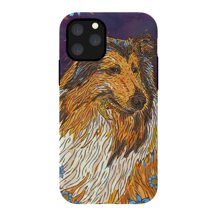 iPhone 11 Pro StrongFit Rough Collie by Lotti Brown