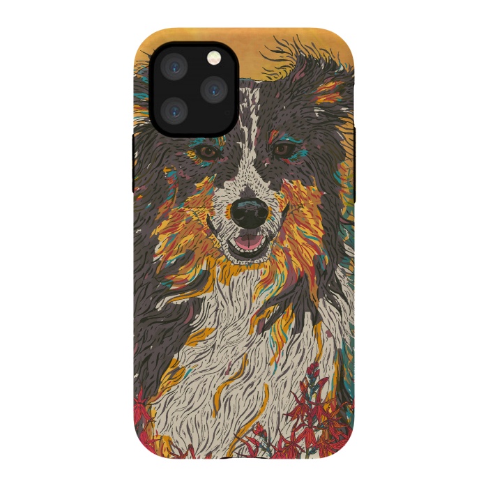 iPhone 11 Pro StrongFit Border Collie by Lotti Brown