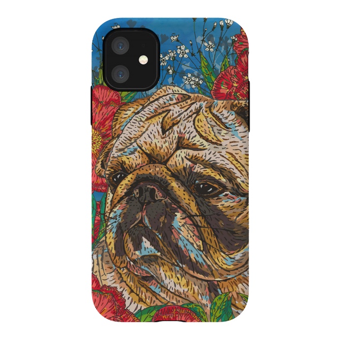 iPhone 11 StrongFit Pug by Lotti Brown