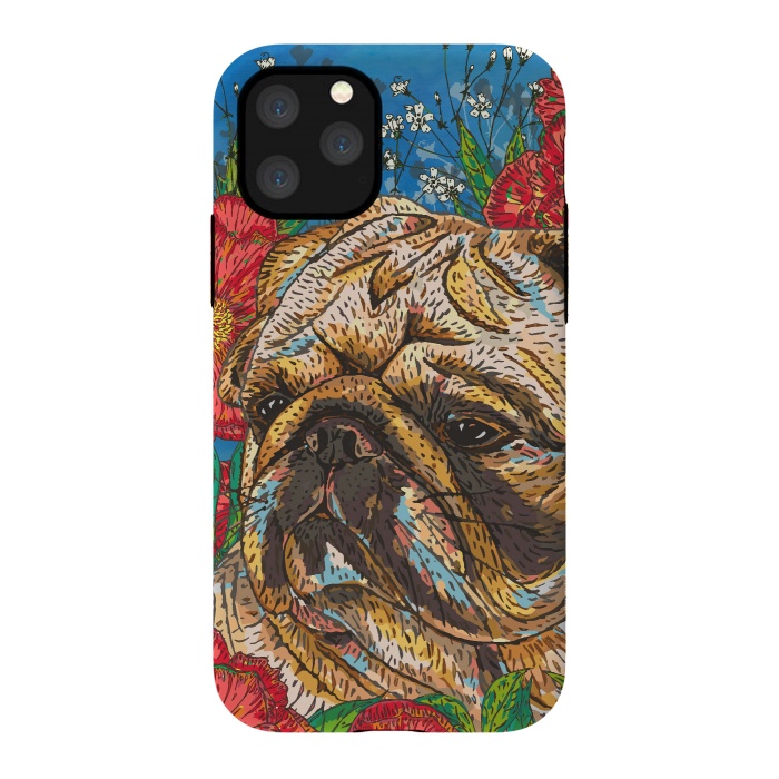 iPhone 11 Pro StrongFit Pug by Lotti Brown