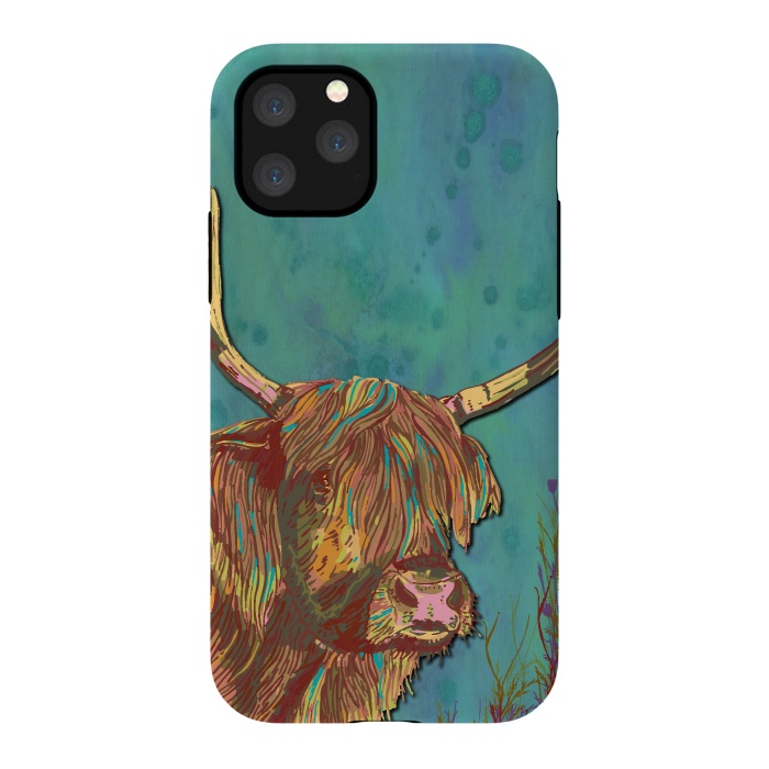 iPhone 11 Pro StrongFit Highland Cow by Lotti Brown