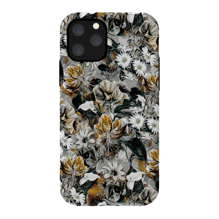iPhone 11 Pro StrongFit Floral Gold by Riza Peker