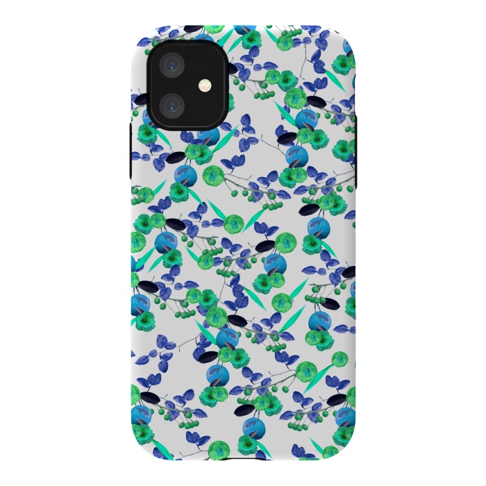 iPhone 11 StrongFit Fruity Floral (Green) by Zala Farah