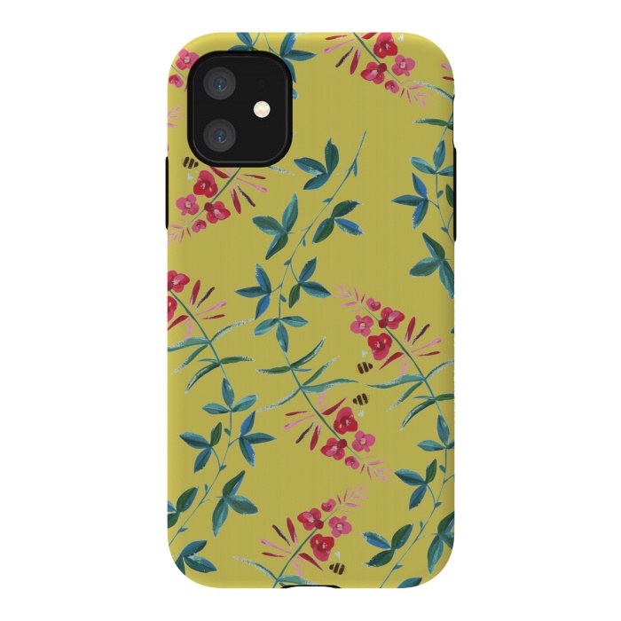 iPhone 11 StrongFit Floral Vines by Zala Farah