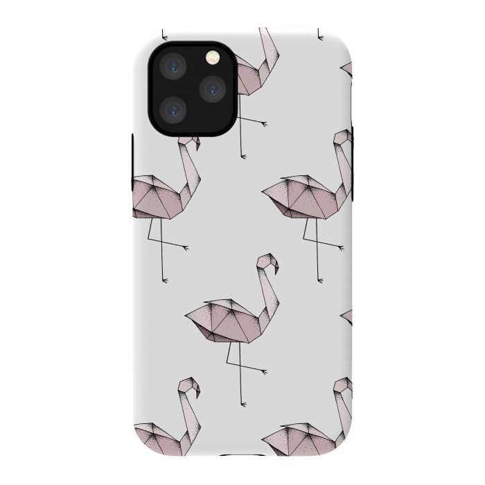 iPhone 11 Pro StrongFit Flamingos by Barlena