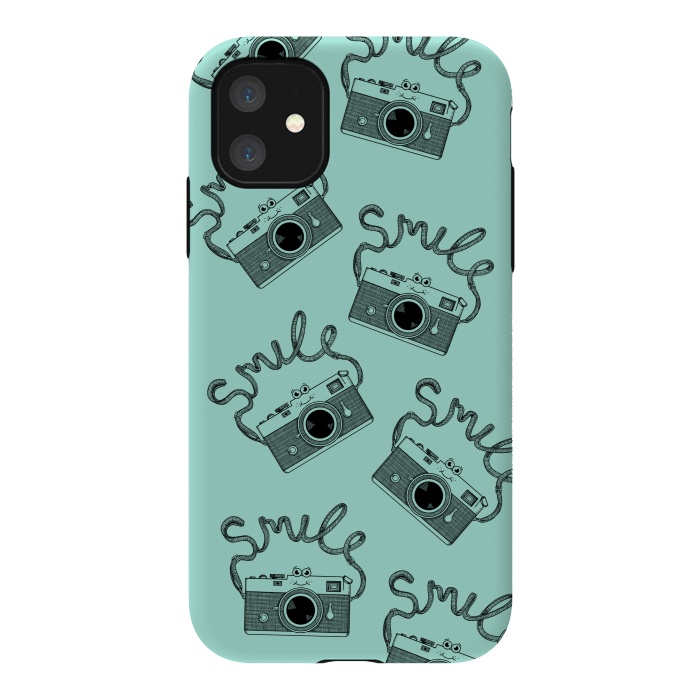 iPhone 11 StrongFit Smile pattern by Coffee Man