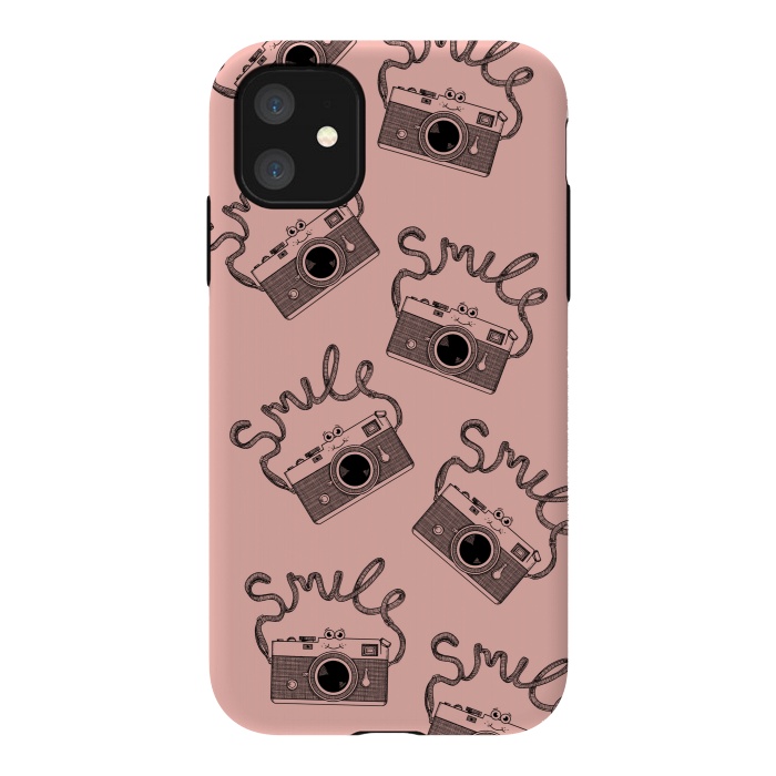 iPhone 11 StrongFit Smile pattern rose by Coffee Man