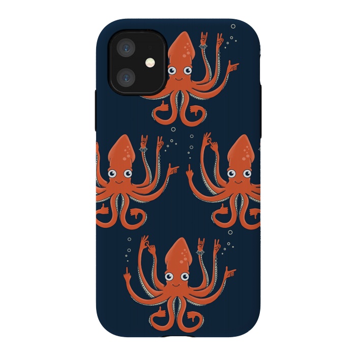iPhone 11 StrongFit Signals Octopus  by Coffee Man