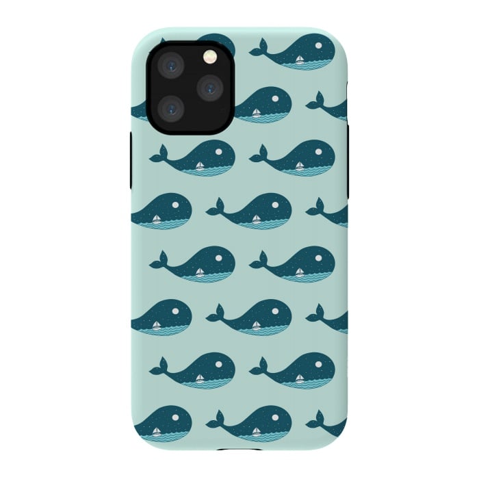 iPhone 11 Pro StrongFit Whale Landscape by Coffee Man