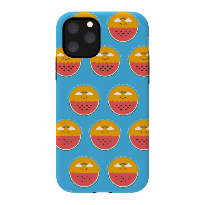 iPhone 11 Pro StrongFit Sun and Watermelon pattern by Coffee Man