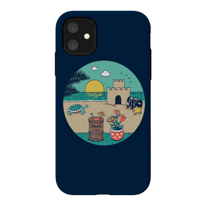 iPhone 11 StrongFit Video game beach by Coffee Man