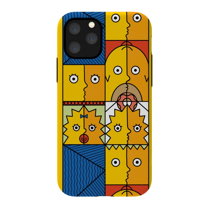 iPhone 11 Pro StrongFit Yellow Cubism by Coffee Man