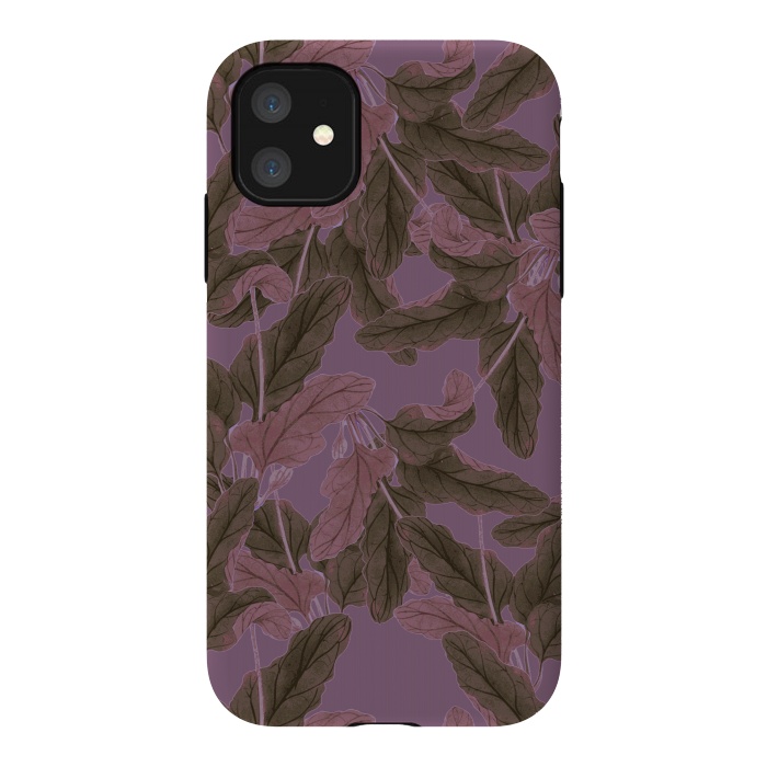 iPhone 11 StrongFit Purple Bushes by Zala Farah