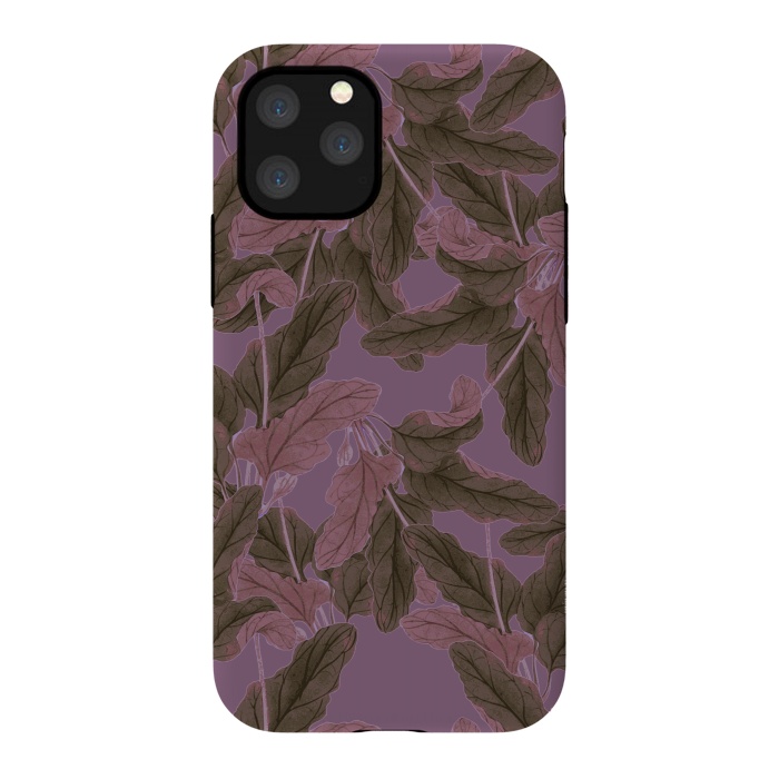 iPhone 11 Pro StrongFit Purple Bushes by Zala Farah
