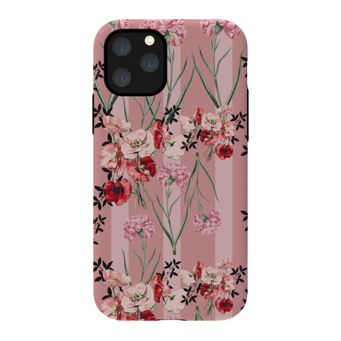 iPhone 11 Pro StrongFit Floral Love X (Red) by Zala Farah