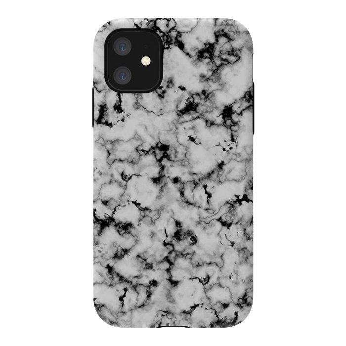 iPhone 11 StrongFit Black and White Marble by CatJello