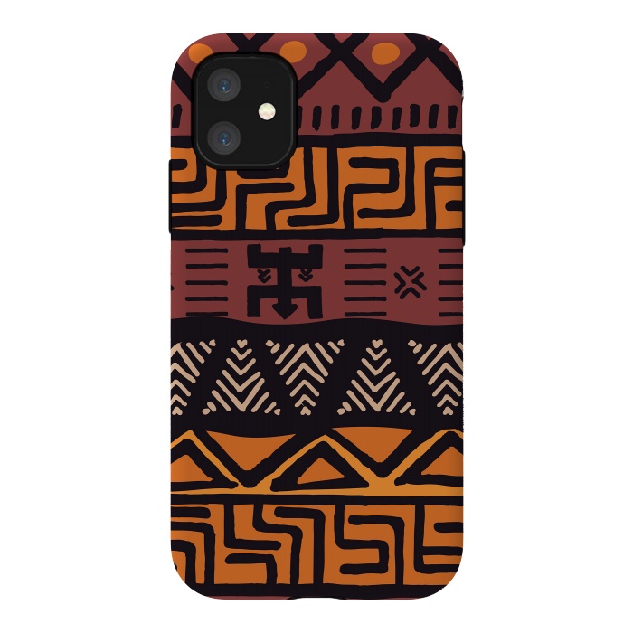 iPhone 11 StrongFit Tribal ethnic geometric pattern 021 by Jelena Obradovic