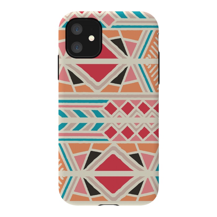 iPhone 11 StrongFit Tribal ethnic geometric pattern 025 by Jelena Obradovic