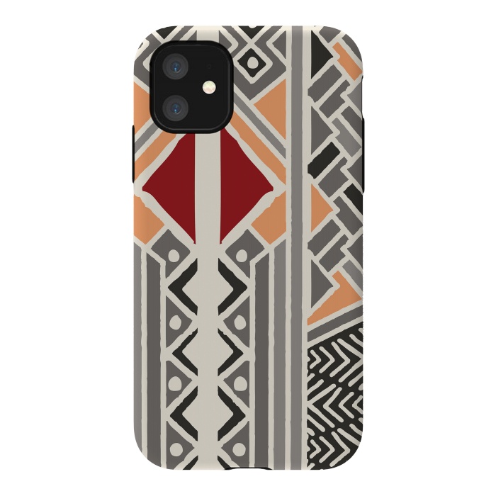 iPhone 11 StrongFit Tribal ethnic geometric pattern 034 by Jelena Obradovic