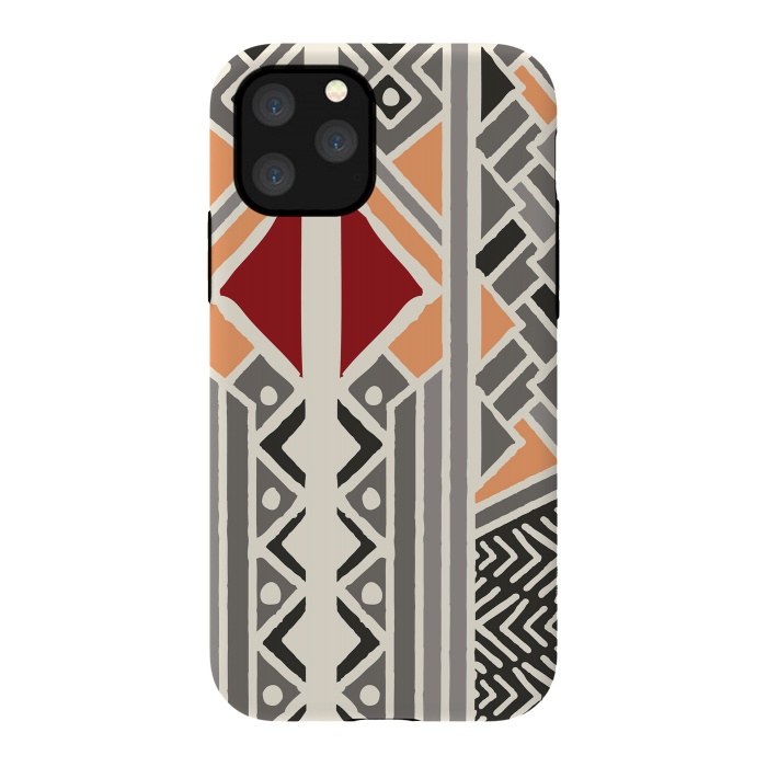 iPhone 11 Pro StrongFit Tribal ethnic geometric pattern 034 by Jelena Obradovic
