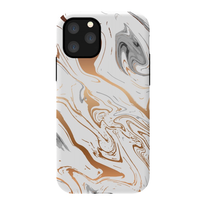 iPhone 11 Pro StrongFit Liquid Golden Marble 007 by Jelena Obradovic