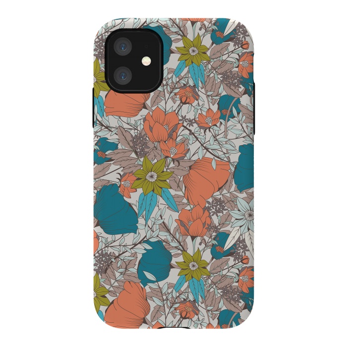 iPhone 11 StrongFit Botanical pattern 011 by Jelena Obradovic