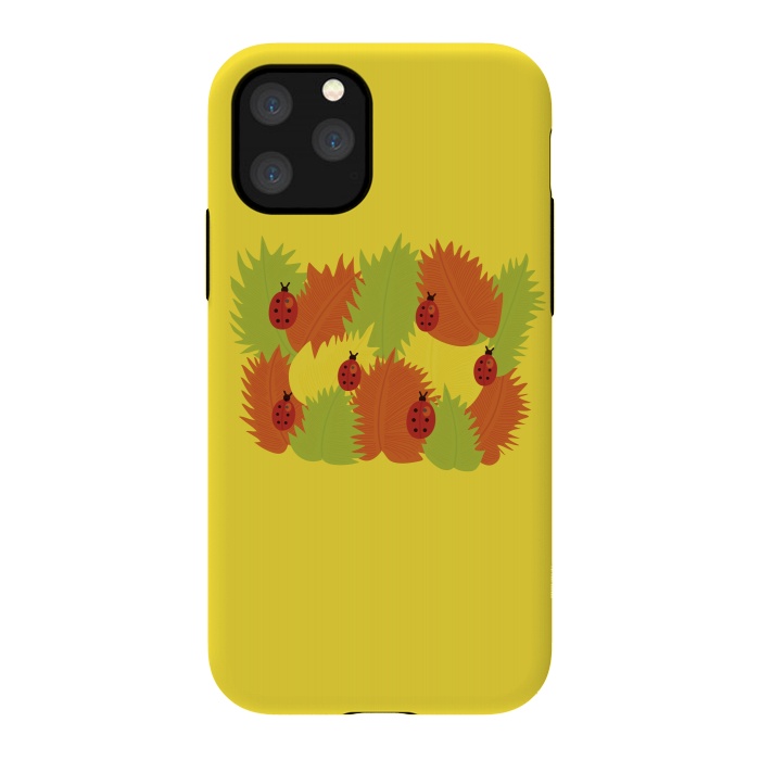 iPhone 11 Pro StrongFit Autumn Leaves And Ladybugs by Boriana Giormova