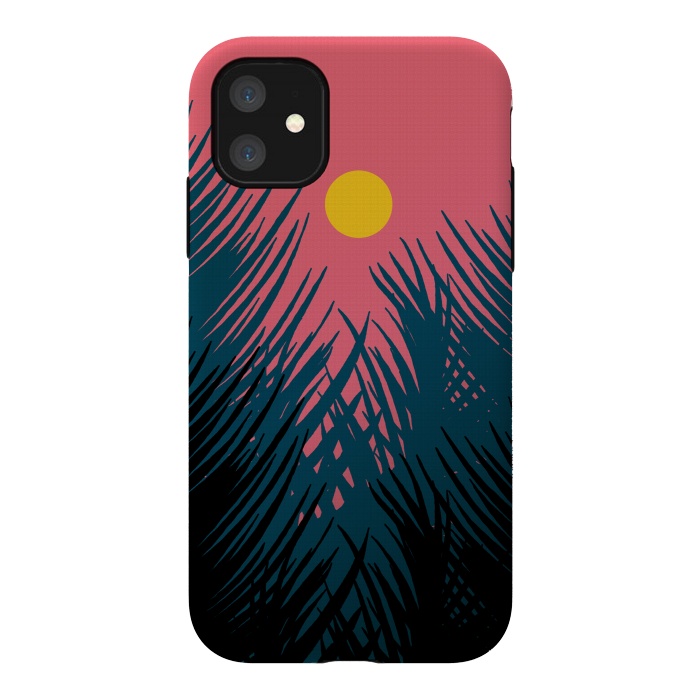 iPhone 11 StrongFit The Evening Palm trees by Steve Wade (Swade)