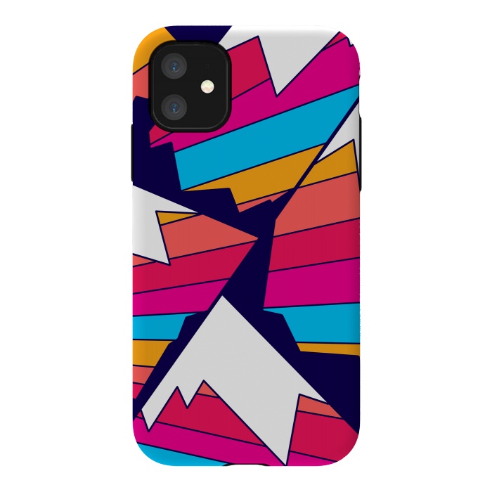 iPhone 11 StrongFit Mountains of many colours by Steve Wade (Swade)