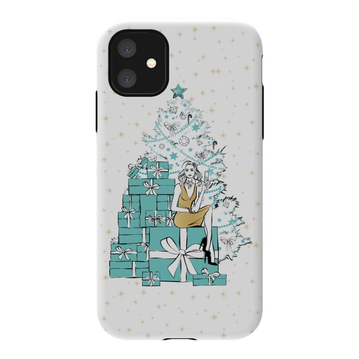 iPhone 11 StrongFit Christmas Tree with gifts by Martina