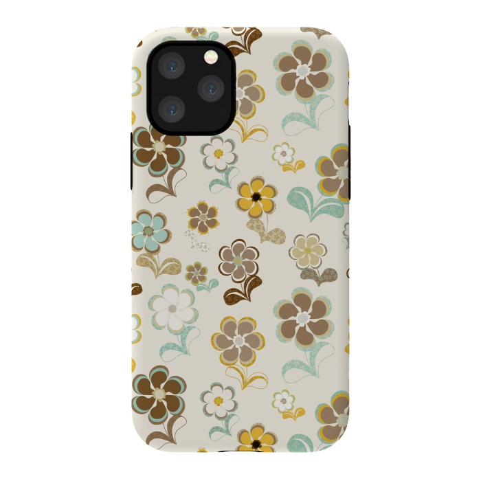 iPhone 11 Pro StrongFit 60s Flowers by Paula Ohreen