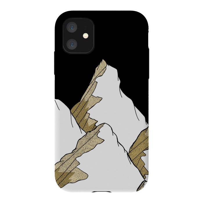 iPhone 11 StrongFit Gold Tone Mountains by Steve Wade (Swade)