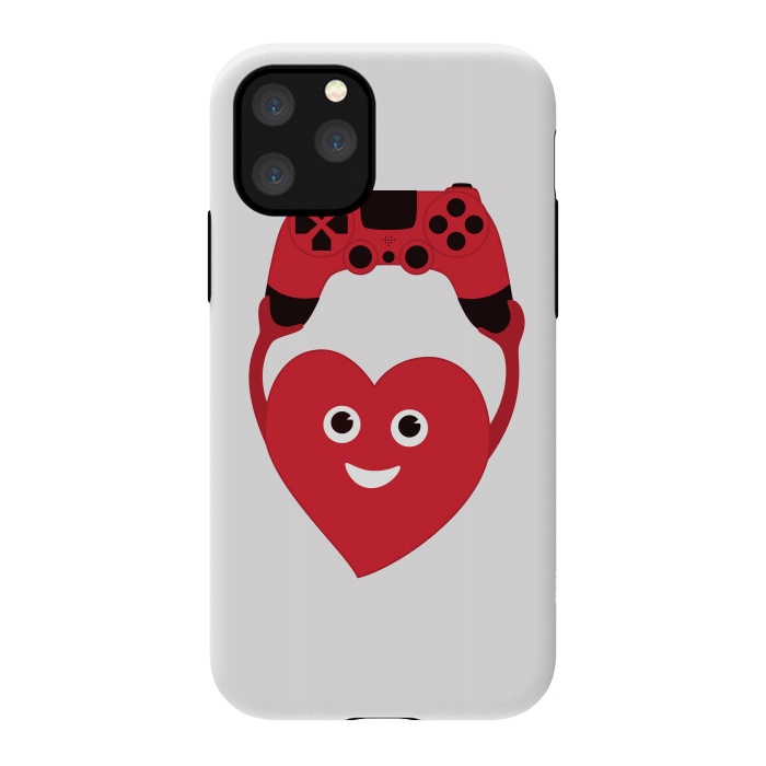 iPhone 11 Pro StrongFit Cute Geek Gamer Heart by Boriana Giormova
