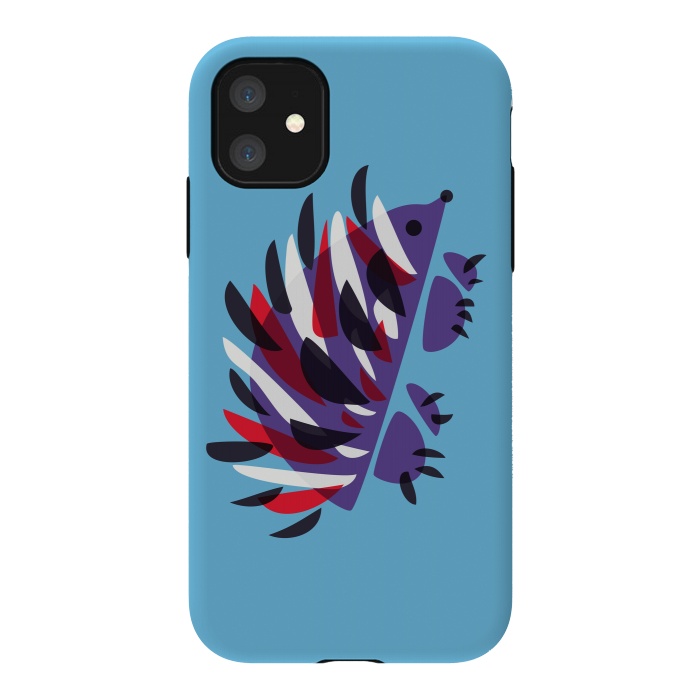 iPhone 11 StrongFit Abstract Colorful Hedgehog by Boriana Giormova