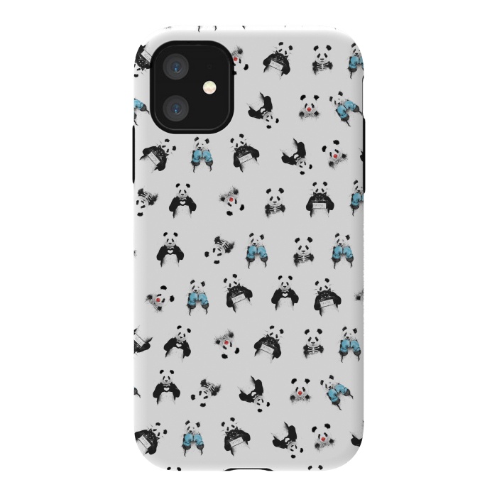 iPhone 11 StrongFit Panda pattern by Balazs Solti