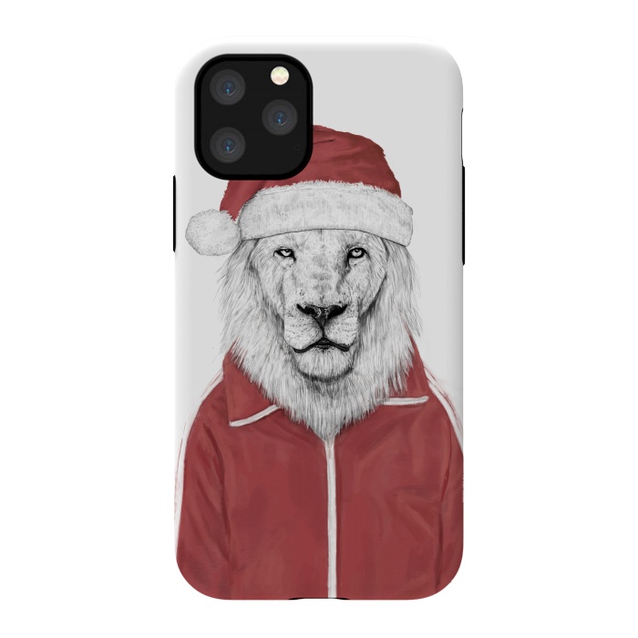 iPhone 11 Pro StrongFit Santa lion by Balazs Solti