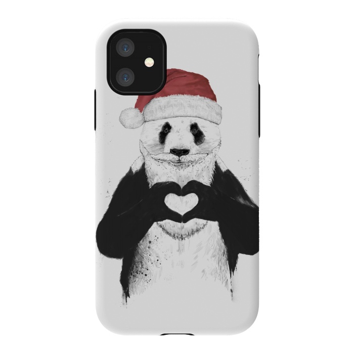 iPhone 11 StrongFit Santa panda by Balazs Solti