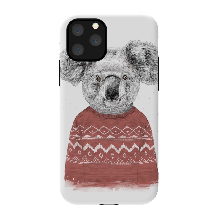 iPhone 11 Pro StrongFit Winter koala (red) by Balazs Solti