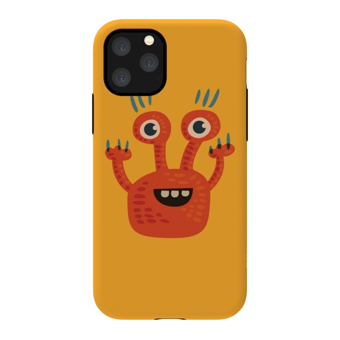 iPhone 11 Pro StrongFit Funny Big Eyed Smiling Cute Monster by Boriana Giormova